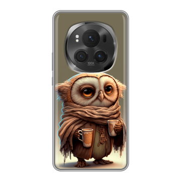 Силиконовый чехол на Honor Magic 6 Pro с принтом Сова Силиконовый чехол на Honor Magic 6 Pro с принтом Сова