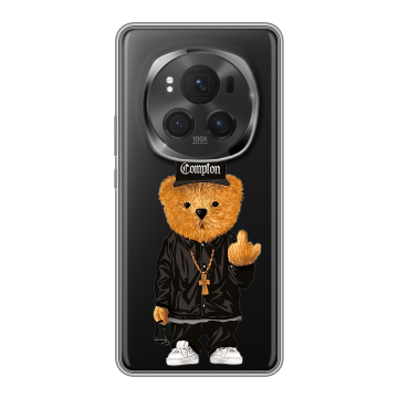 Силиконовый чехол на Honor Magic 6 Pro с принтом Мишка