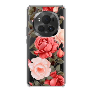 Силиконовый чехол на Honor Magic 6 Pro с принтом Розы Силиконовый чехол на Honor Magic 6 Pro с принтом Розы