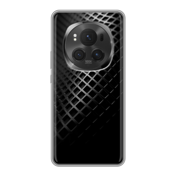 Силиконовый чехол на Honor Magic 6 Pro с принтом Текстура металла