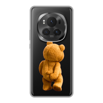 Силиконовый чехол на Honor Magic 6 Pro с принтом Медведь Силиконовый чехол на Honor Magic 6 Pro с принтом Медведь