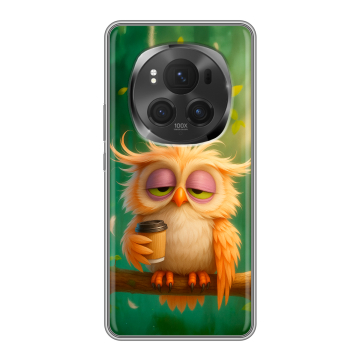 Силиконовый чехол на Honor Magic 6 Pro с принтом сова