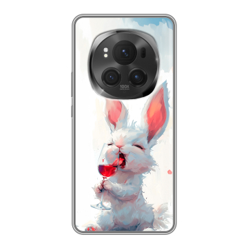 Силиконовый чехол на Honor Magic 6 Pro с принтом кролик зайчик