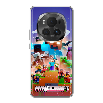 Силиконовый чехол на Honor Magic 6 Pro с принтом Майнкрафт Minecraft Силиконовый чехол на Honor Magic 6 Pro с принтом Майнкрафт Minecraft