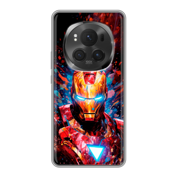 Силиконовый чехол на Honor Magic 6 Pro с принтом Железный человек Ironman Силиконовый чехол на Honor Magic 6 Pro с принтом Железный человек Ironman