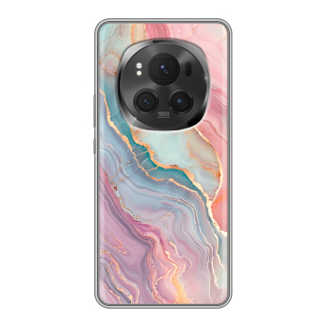 Силиконовый чехол на Honor Magic 6 Pro с принтом розовый мрамор Силиконовый чехол на Honor Magic 6 Pro с принтом розовый мрамор