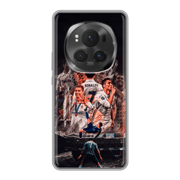 Силиконовый чехол на Honor Magic 6 Pro с принтом Реал Роналдо Real Ronaldo Силиконовый чехол на Honor Magic 6 Pro с принтом Реал Роналдо Real Ronaldo