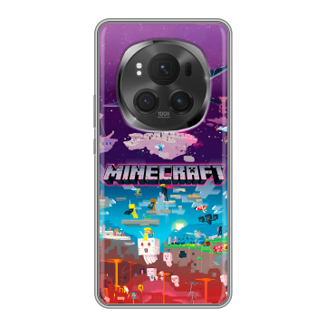 Силиконовый чехол на Honor Magic 6 Pro с принтом Майнкрафт Minecraft Силиконовый чехол на Honor Magic 6 Pro с принтом Майнкрафт Minecraft