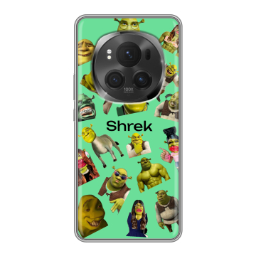Силиконовый чехол на Honor Magic 6 Pro с принтом Шрек Shrek