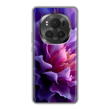 Силиконовый чехол на Honor Magic 6 Pro с принтом женский цветы