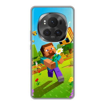 Силиконовый чехол на Honor Magic 6 Pro с принтом Майнкрафт Minecraft Силиконовый чехол на Honor Magic 6 Pro с принтом Майнкрафт Minecraft