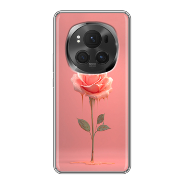 Силиконовый чехол на Honor Magic 6 Pro с принтом Розовая роза