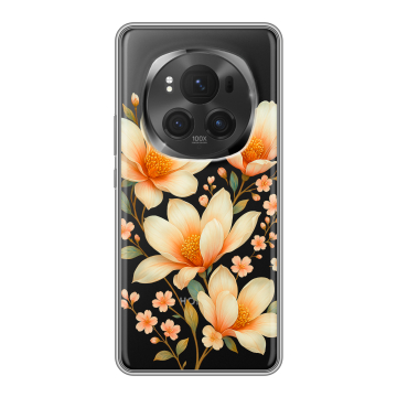 Силиконовый чехол на Honor Magic 6 Pro с принтом Цветы