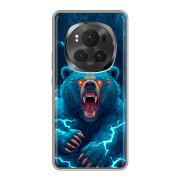 Силиконовый чехол на Honor Magic 6 Pro с принтом Медведь