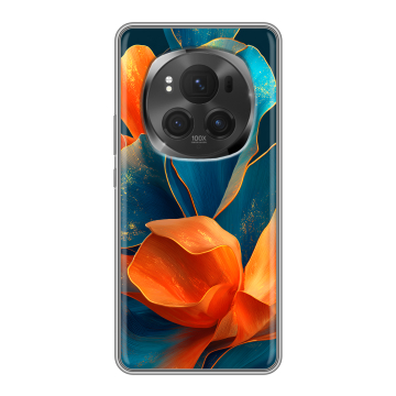 Силиконовый чехол на Honor Magic 6 Pro с принтом Цветы