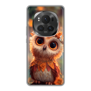Силиконовый чехол на Honor Magic 6 Pro с принтом Милая сова