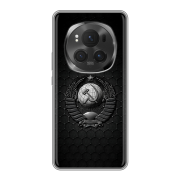 Силиконовый чехол на Honor Magic 6 Pro с принтом Герб Флаг СССР Силиконовый чехол на Honor Magic 6 Pro с принтом Герб Флаг СССР