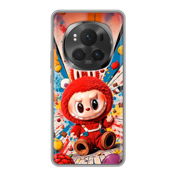Силиконовый чехол на Honor Magic 6 Pro с принтом Labubu Лабубу Силиконовый чехол на Honor Magic 6 Pro с принтом Labubu Лабубу