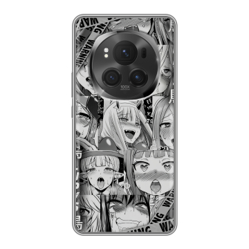 Силиконовый чехол на Honor Magic 6 Pro с принтом Ahegao Ахегао Аниме