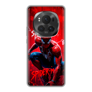 Силиконовый чехол на Honor Magic 6 Pro с принтом Spiderman Человек паук Силиконовый чехол на Honor Magic 6 Pro с принтом Spiderman Человек паук