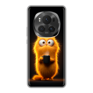 Силиконовый чехол на Honor Magic 6 Pro с принтом Смешной кот Силиконовый чехол на Honor Magic 6 Pro с принтом Смешной кот