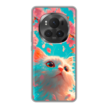 Силиконовый чехол на Honor Magic 6 Pro с принтом Красивый кот