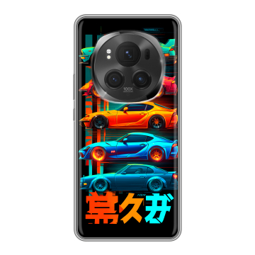Силиконовый чехол на Honor Magic 6 Pro с принтом машины тачки