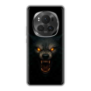 Силиконовый чехол на Honor Magic 6 Pro с принтом Волк
