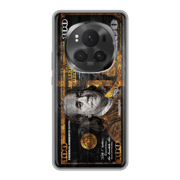 Силиконовый чехол на Honor Magic 6 Pro с принтом Доллар деньги Силиконовый чехол на Honor Magic 6 Pro с принтом Доллар деньги
