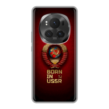 Силиконовый чехол на Honor Magic 6 Pro с принтом Флаг Герб СССР