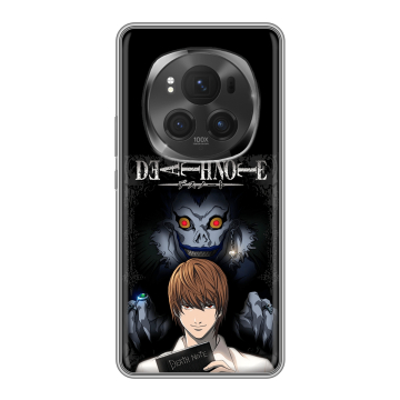 Силиконовый чехол на Honor Magic 6 Pro с принтом Death note Тетрадь смерти