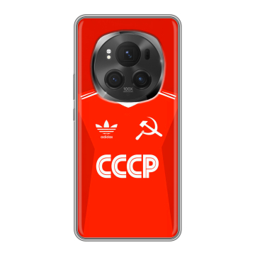 Силиконовый чехол на Honor Magic 6 Pro с принтом Флаг Герб СССР