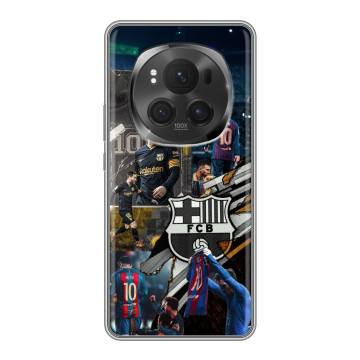 Силиконовый чехол на Honor Magic 6 Pro с принтом Messi Barcelona