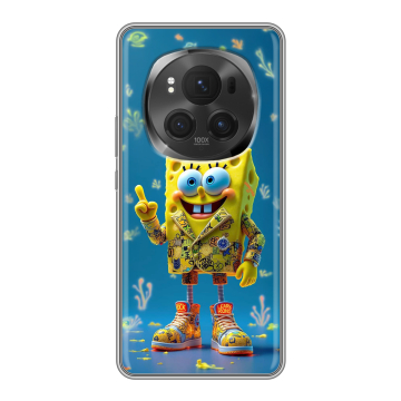 Силиконовый чехол на Honor Magic 6 Pro с принтом Спанч боб Спанчбоб Силиконовый чехол на Honor Magic 6 Pro с принтом Спанч боб Спанчбоб