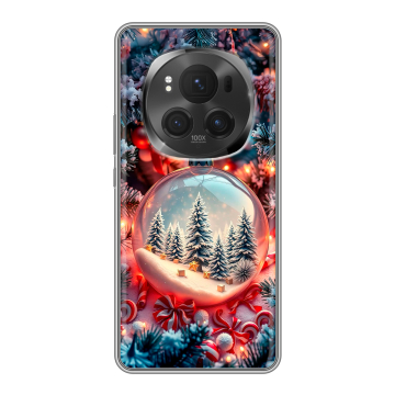 Силиконовый чехол на Honor Magic 6 Pro с принтом Новый год