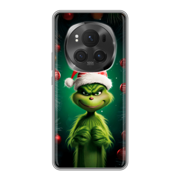 Силиконовый чехол на Honor Magic 6 Pro с принтом Гринч Новый год Рождество