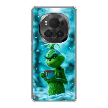 Силиконовый чехол на Honor Magic 6 Pro с принтом Новый год гринч