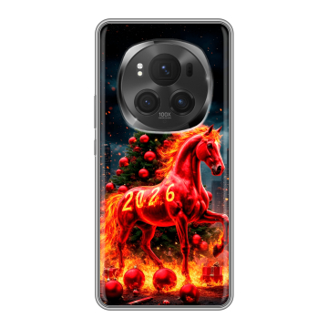 Силиконовый чехол на Honor Magic 6 Pro с принтом Новый год