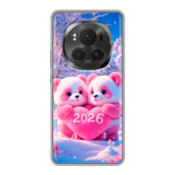 Силиконовый чехол на Honor Magic 6 Pro с принтом Новый год