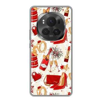 Силиконовый чехол на Honor Magic 6 Pro с принтом Новый год