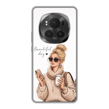Силиконовый чехол на Honor Magic 6 Pro с принтом женский Силиконовый чехол на Honor Magic 6 Pro с принтом женский