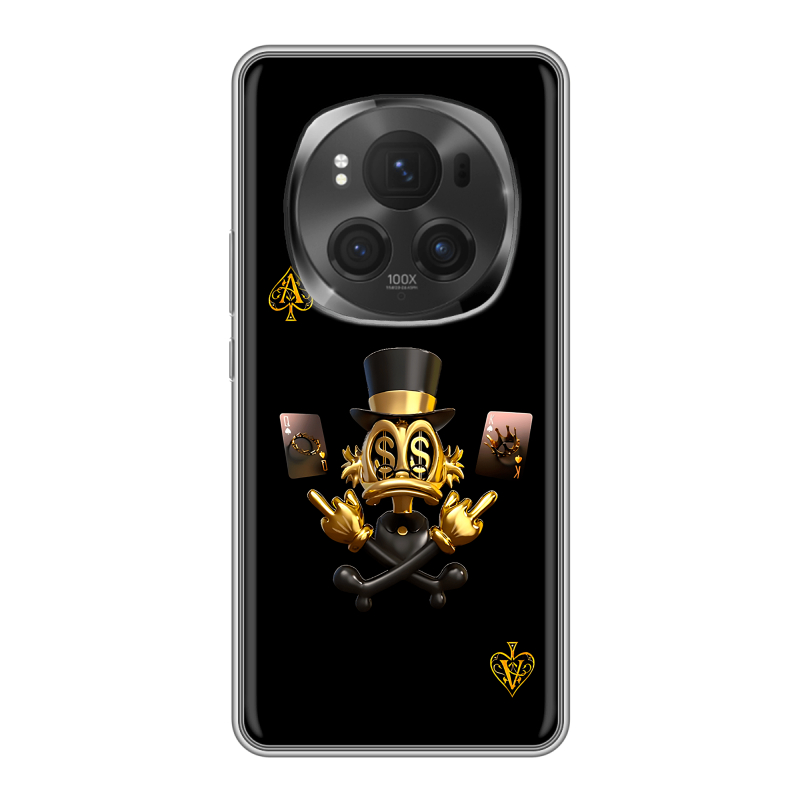 Силиконовый чехол на Honor Magic 6 Pro с принтом Золотой скрудж макдак Силиконовый чехол на Honor Magic 6 Pro с принтом Золотой скрудж макдак