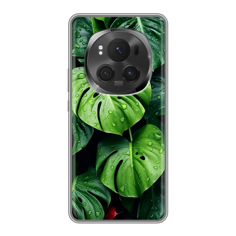 Силиконовый чехол на Honor Magic 6 Pro с принтом Листья Силиконовый чехол на Honor Magic 6 Pro с принтом Листья