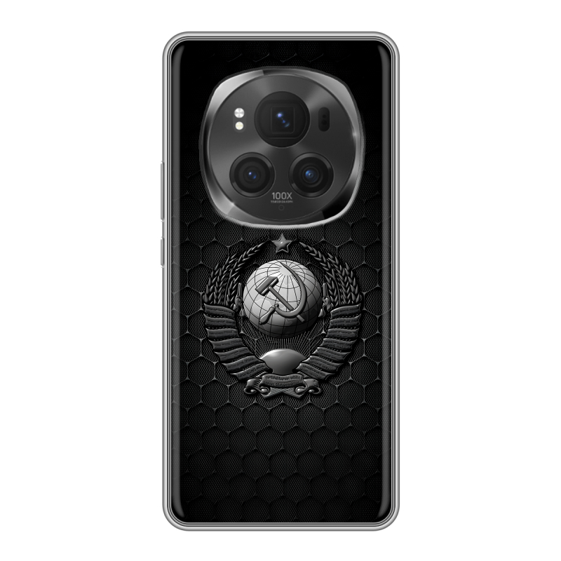 Силиконовый чехол на Honor Magic 6 Pro с принтом Герб Флаг СССР Силиконовый чехол на Honor Magic 6 Pro с принтом Герб Флаг СССР