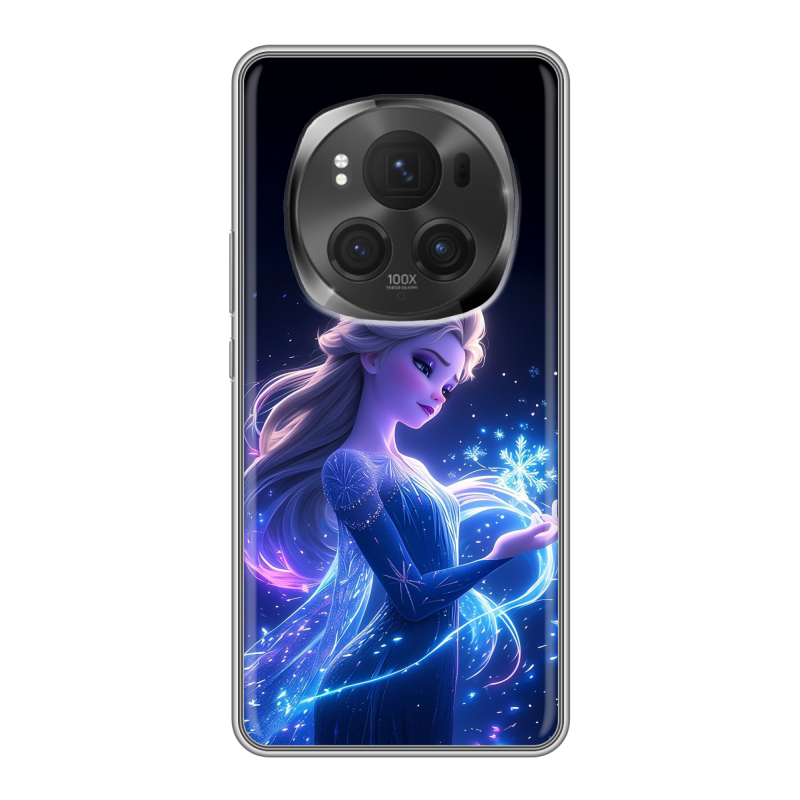 Силиконовый чехол на Honor Magic 6 Pro с принтом Холодное сердце Frozen Силиконовый чехол на Honor Magic 6 Pro с принтом Холодное сердце Frozen