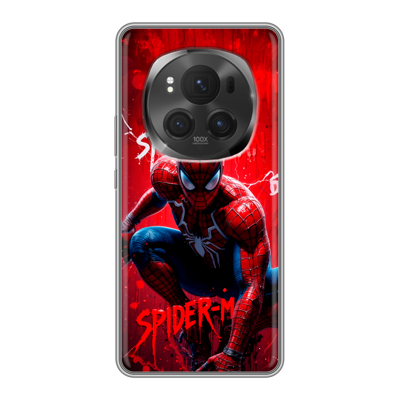Силиконовый чехол на Honor Magic 6 Pro с принтом Spiderman Человек паук Силиконовый чехол на Honor Magic 6 Pro с принтом Spiderman Человек паук