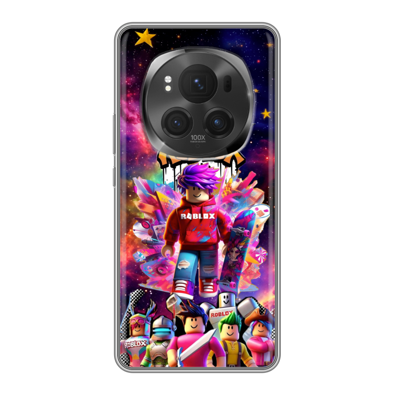Силиконовый чехол на Honor Magic 6 Pro с принтом Roblox Роблокс Силиконовый чехол на Honor Magic 6 Pro с принтом Roblox Роблокс