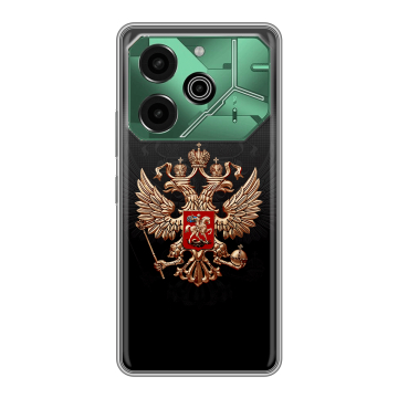 Силиконовый чехол на Tecno Pova 6 Pro 5G с принтом Герб России
