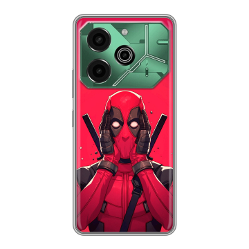 Силиконовый чехол на Tecno Pova 6 Pro 5G с принтом Дедпул Deadpool Силиконовый чехол на Tecno Pova 6 Pro 5G с принтом Дедпул Deadpool