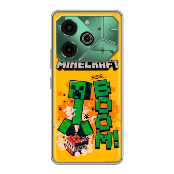 Силиконовый чехол на Tecno Pova 6 Pro 5G с принтом Майнкрафт Minecraft